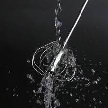 1pc Stainless Steel Semi-Automatic Egg Beater, Hand Pressure & Rotation, Suitable For Eggs, Milk, Dough Mixing, Kitchen Cooking Tool - Multicolor - View 8