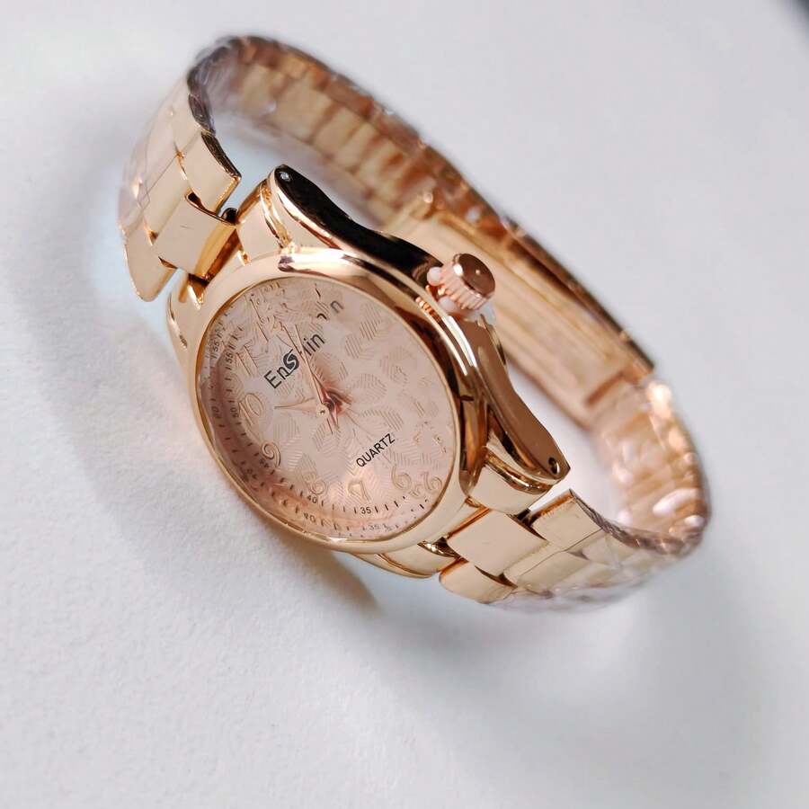 Small, Delicate, Minimalist Women's Watch With A Mini Dial, Classic And Elegant Women's Fashion Quartz Watch. - 玫瑰金 - 查看 1