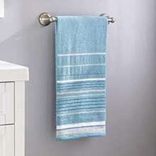 OpenHISKL Home Seabrook - Toalla de bao, diseo de Rayas, Color Azul, Toalla de bao, Verde Azulado, Toalla de bao, 1 - toalla de baño - Ver 4
