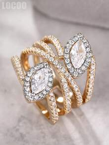 1 PC Romantic Cubic Zirconia Ring For Women For Wedding Engagement Anniversary Party Jewelry Valentine's Day Gift - 1# - View 5