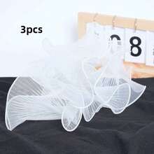 1pc/3pcs Floral Faux Pearl Decor Gift Wrapping Tulle, Pink & White Bouquet Decor, Gift For Lover, Mom, Party Supplies - White - View 6