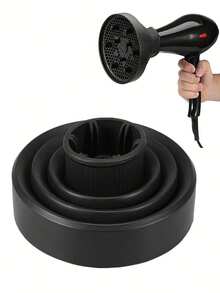 1 set Difusor plegable de secador de pelo de silicona, difusor plegable universal resistente al calor de silicona portátil, boquilla de secador de pelo para peinado, difusor profesional de peluquería para el estilo del cabello - Multicolor - Ver 7