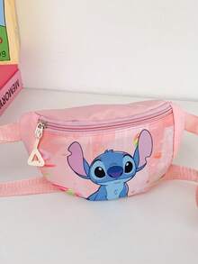 Stitched Fashionable Fanny Pack - Adjustable Waist Belt Fanny Pack In Bright Pink, Suitable For Travel, Hiking And Daily Commute, Fashionable Cartoon Pattern Fanny Pack, Practical And Secure, Can Store Phone And Wallet, Lightweight Sports Sling Bag - Multicolor - View 11