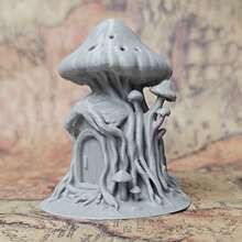 1pc Fungus Village Explorer, Vine And Mushroom Roof Design, Suitable For Tabletop Gaming Role-Playing And Fantasy Themed Decor, Exquisite Crafted Game Accessory, Tabletop Gaming Role-Playing Collector's Item - Grey - View 7