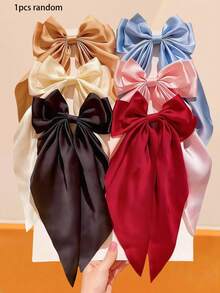 Bộ 6 kẹp tóc nơ lớn bằng satin, phụ kiện tóc kiểu cổ tích ngọt ngào, đa năng cho phụ nữ và bé gái, phù hợp với tóc dài, ngắn, thẳng, xoăn, kiểu tóc buộc nửa đầu hoặc búi cao, kẹp tóc, phụ kiện đội đầu, ghim cài tóc - Nhiều màu - Xem 14