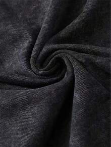 2026 Washed Vintage Bad Omen Print T-Shirt, Featuring A Humorous Moth Design, Suitable For Both Men And Women, Fashionable Hip-Hop Streetwear, Dingge Short-Sleeve T-Shirt. Loose And Comfortable, Casual And Easy-Going, White Tops, Valentine's Day Outfit, Mardi Gras, Summer Tops,   For Women, Valentine Outfits For Women, Women Tops, Fairycore, , Elegant Women's Clothing - 黑色 - 查看 6