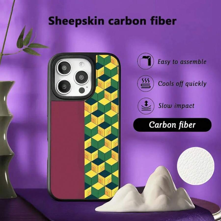 Funda de Teléfono de Diseño Artístico de , Envío Local, Funda de Teléfono de Alta Gama, Funda de Teléfono Anime Compatible con Apple  17/16/15/14/13/12/11/air/Pro/ProMax Plus  Galaxy S20/S21/22/S23/S24/S25 Plus Fe Ultra Funda Protectora de Fibra de Carbono de Piel de Oveja - DHEI9 - Ver 1
