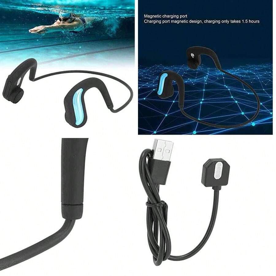 OpenHI01 Auriculares Deportivos, Auriculares inalmbricos de Audio para Nadar para Reproducir msica para Llamar - como se muestra en la figura - Ver 1