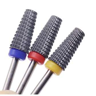 1件装 5合1 黑色陶瓷指甲钻头 电动美甲机 角质层清洁磨头 修脚抛光护理配件