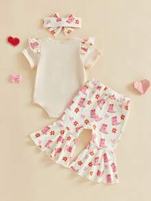 Young Girls T-Shirt Co-Ords - 卡其色 - 查看 2