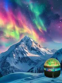 1pc Star Projector Lamp With Remote Control - Arctic Aurora Bedroom Decor, Modern Desk Lamp, Suitable For Holidays, Parties - Holiday Gift Idea, Bedside Night Light, Camping Lighting Display, Fantasy Room Decor, USB Powered Lamp, Romantic Bedroom Lighting - 黑色 - 查看 9