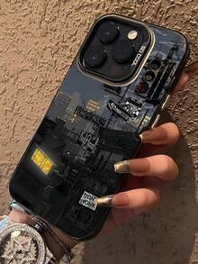 哥特风时尚都市夜景防震手机壳，适用于 11/12/13/14/15/16/16 Pro/16 Pro Max、Galaxy A05/A15/A25/A35/A53/A54/A55/S23/S24 Ultra，国际版，非国内版 - 彩色 - 查看 4