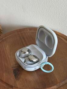 蓝色星形图案保护壳，兼容华为Freebuds 7i、Freebuds SE3、Freebuds 5i、Galaxy Buds Pro3无线蓝牙耳机，可爱韩版风格 - 淺藍色 - 查看 9