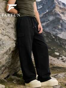 男士户外休闲裤，多口袋多功能透气长裤 - 黑色 - 查看 2