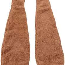 OpenHICalentadores de Piernas para Mujer, Calcetines Peludos sobre la Rodilla, Medias de Felpa para Dormir en Casa de Invierno, Calentador de Piernas para Pies de Longitud Inferior a 24 (Gris) - gris - Ver 8