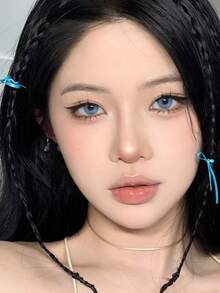 JeweLens 1副蓝色，自然美瞳 - 藍色 - 查看 4