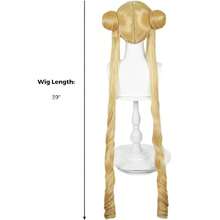 Long Blonde Anime Cosplay Wig Wigs Cosplay Wigs For Women Wig Install Kit With Bangs & Buns 39'' Blonde Curly Ponytail Wigs Cute Pigtails Costume Wig For Women Halloween Party,38046575 - 藕粉色 - 查看 5