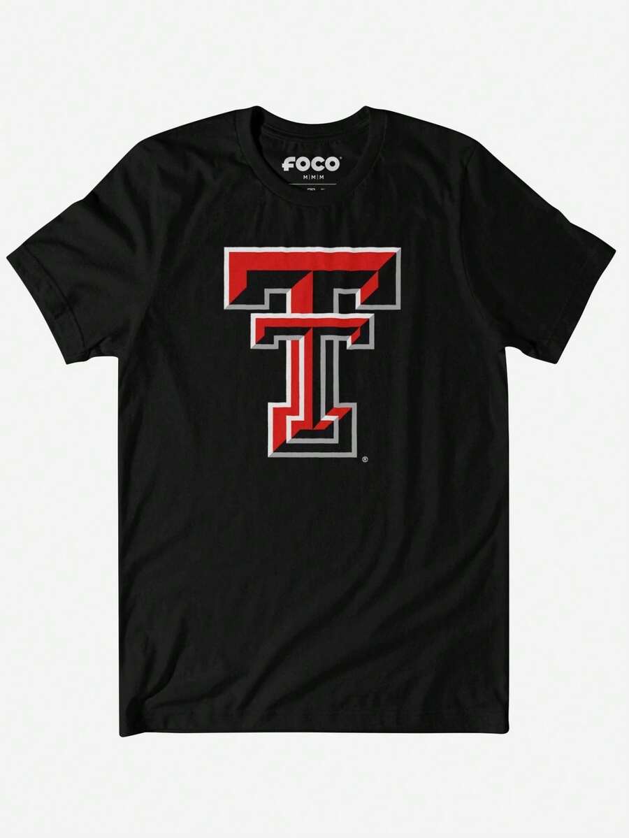 Texas Tech Red Primary Logo T-Shirt -2 (2) - màu đen - Xem 1