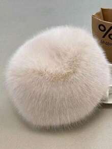 1 pieza Sombrero de cubo grueso y cálido de unicolor con protección para las orejas para mujer, estilo Y2K, para uso diario - multicolor - Ver 13