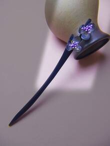 1 件日韩复古新款中国风粉色百合花发梳/发夹，木质，长 18 厘米，宛如璀璨水晶，深受网络红人喜爱，可用于盘发、发型设计、头部装饰、情人节配饰、女士发饰。 - 彩色 - 查看 10