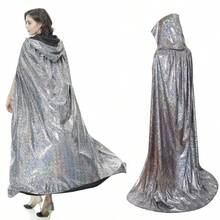 1 件闪亮针织面料万圣节服装、万圣节斗篷和狂欢节服装情人节情人节黑色斗篷