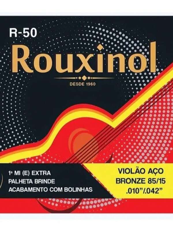 Cordas Para Violão Aço Rouxinol R-50 Bronze 85/15 Som Brilhante + Brinde