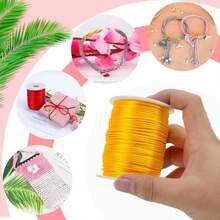 LEREATI 2.5mm Nylon Cord 328 Feet Satin Rattail Cord Nylon String For Bracelets Making, Jewelry String Macrame Cord Bracelet Thread For Necklace Chinese Knotting Beading Jewelry (Wine Red) - ColorEE - 查看 5