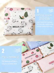 冰枕，夏季降温冰枕卡通设计 - 舒适海绵垫，适合日常小憩/办公/户外，春夏之选，伴娘礼物，房间/卧室装饰，海滩/旅行，男女皆宜，度假必备 - 彩色 - 查看 8