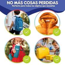 Etiquetas para ropa sin planchar adhesivas escribibles lavables aptas para lavadora 108 etiquetas blancas 1.2 x 4.5 cm ideales para escuela guarderia y campamento ezmark - Blanco - Ver 7
