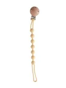 Cadena de chupete para bebé, juguete de dentición anti-caída, clip portátil para chupete de exterior, diseño de cuentas y planeta - Multicolor - Ver 10