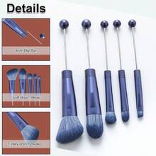 10Pieces Beadable  Brushes Solid Color Diy  Comestic Brushes Beaded Brushes Kit For DIY Beaded Eyeshadow Brush (Beadable  Brushes-10pieces=2Sets),38051950 - 銅色 - 查看 5