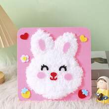 3pcs DIY Embroidery Kit, Random 3pcs Children DIY Sewing Set, Cartoon Animal Line Sewing Patterns, Simple DIY Project, Animals, Fruits, Learn To Sew Toys, Birthday Gift, Suitable For Boys And Girls, Back To School Gift - Cartoon Animal Yarn Drawing - View 3