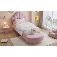 Kids Bed Frames, Headboards & Footboards - Pink + Velvet + 90cm*200cm - View 8