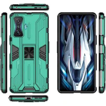 Funda para Xiaomi Poco F4 GT/Redmi K50 Gaming Fundas,Funda Protectora para teléfono con Soporte, Funda con función de atracción magnética Green,38062893