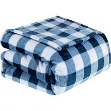 2026 Elegant Comfort Velvet Touch Ultra Plush Christmas Holiday Printed Fleece Throw/Blanket-50 X 60inch, (Reindeer), 50 X 60 Inch (W912) - Buffalo Navy - 查看 2