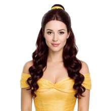 Brown Curly Wig For Women, Long Wavy Princess Wig With Detachable Bun For Halloween Cosplay Costume Party 23.6 Inch,38048024 - 棕色 - 查看 1