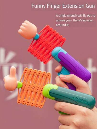 Rolig magisk fingerförlängande näveblaster elastisk pistol retro leksak
