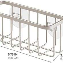 OpenHi InterDesign Gia Estropajero, repisa de Cocina de Metal con Recubrimiento Inoxidable para esponjas y estropajos, Blanco Perla - blanco nacarado - Ver 3