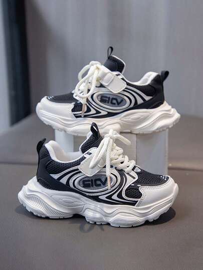 1 Pair Unisex Kids Breathable Mesh Soft Bottom Anti-Slip Sports Shoes, Versatile Casual Outdoor Running Sneakers For Toddlers, Suitable For Spring, Summer, Autumn, Winter