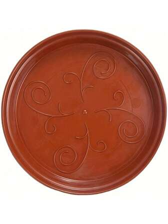 3pcs Terracotta Plastic Plant Saucer, Flower Pot Tray For Indoor And Outdoor Use