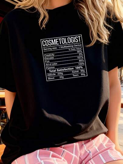 Cosmetologist-Nutrition-Facts-Cosmetology-T-Shirt