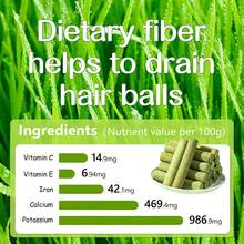 100g (20 Pieces)Cat Grass Sticks For Hairballs - Freeze-Dried Treats For Cats, Instant Granules, And Hair Cream Tablets - Green - View 4