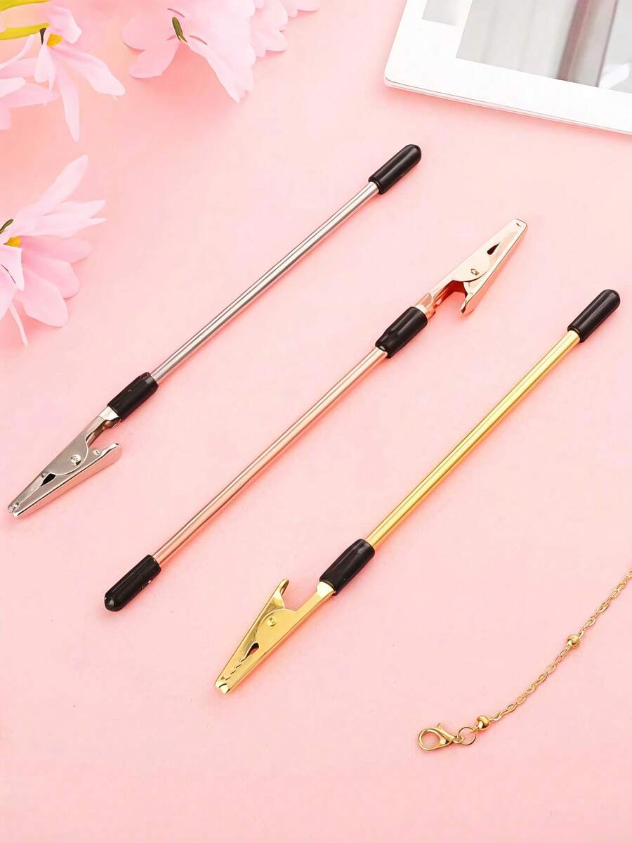 1PCS/ Multicolor Bracelet Helper Tool,Bracelet Wearing Auxiliary Tool,Accessory Auxiliary Tools,Hand Bracelet Fasten Helper Alligator Clips For Joints For Women Jewelry Tools Fastening And Hooking Equipment For Jewelry Bracelet Necklace - 金色 - 查看 1