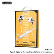 سماعات أذن سلكية من نوع REMAX RM-710a بمنفذ USB-C تقدم صوت رقمي عالي الجودة، مثالية للموسيقى والبث المباشر والمكالمات الواضحة تماماً - فضة جلاسير - مشاهدة 4