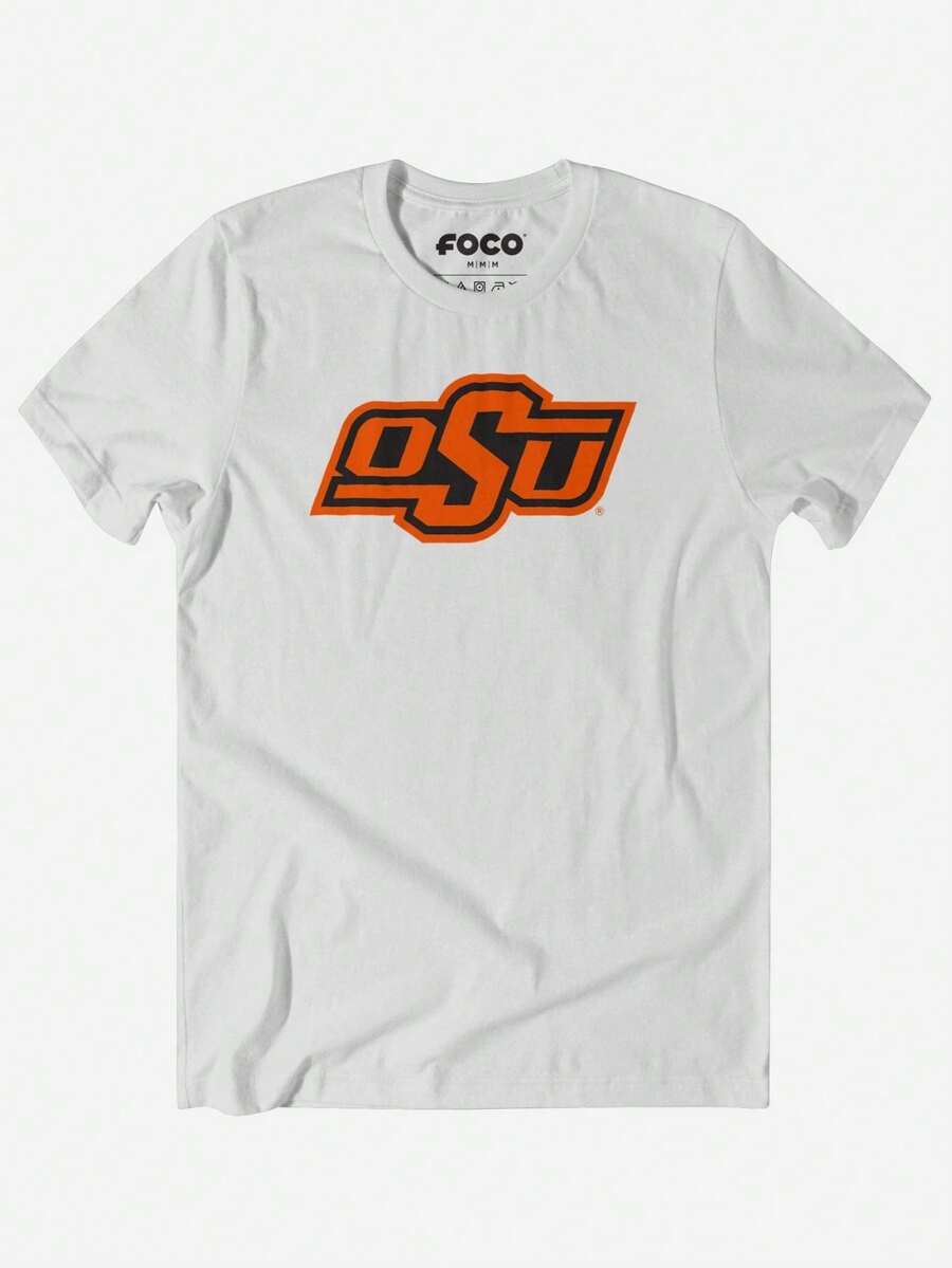 Oklahoma State Cowboys Primary Logo T-Shirt -1 (2) - trắng - Xem 1