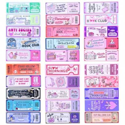 Book Club Bookmarks 30PC Bulk Set - Cute And Cool Bookmarks For Women Fun Markers For Reading Stylish Accessories Funny And Girly Bookish Items Perfect For Teachers Book Lovers And Readers