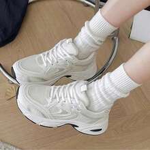 New Autumn Women's Shoes, Breathable And Lightweight Casual Sneakers With Non-Slip Soles - 米色 - 查看 1