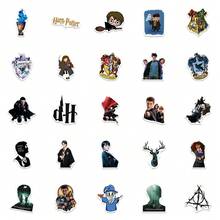 55张哈利波特官方霍格沃茨道具乙烯基贴纸，防水卡通图案，适用于水瓶、笔记本电脑、保险杠、手机、头盔、汽车等。 - 彩色 - 查看 3