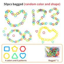 Juguetes de rompecabezas de hebilla geométrica para bebés, juguetes de anillos entrelazados para niños, juguetes interactivos para padres e hijos - Colores mixtos - Ver 8