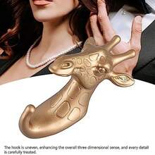 Leoon Gancho de Pared, Gancho de Resina con Forma de Animal para Abrigos, Ganchos para Abrigos, Ganchos para Abrigos, Bolsas, Toallas, Llaves, Paredes, Entrada de Bao (elefante dorado) - elefante dorado - Ver 3